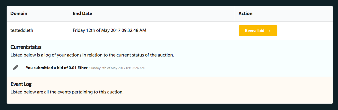 Your auctions