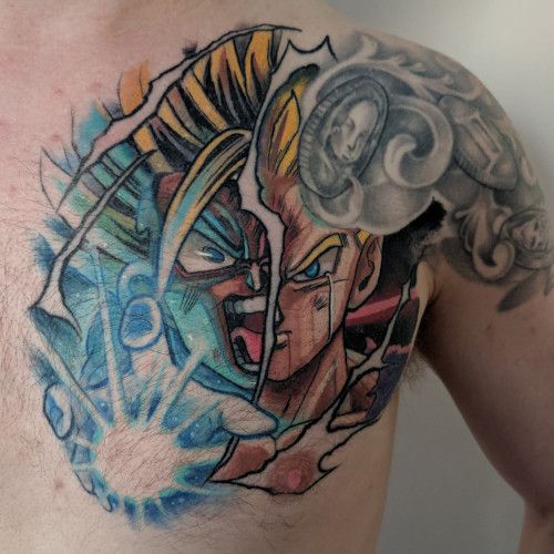 goku vs vegeta tattoo