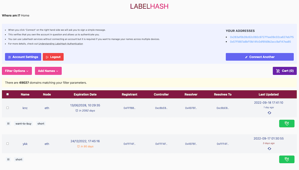 Welcome to LabelHash.com