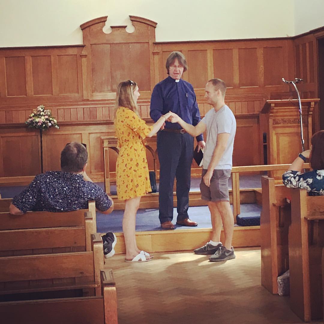 The vicar gets ready to limbo