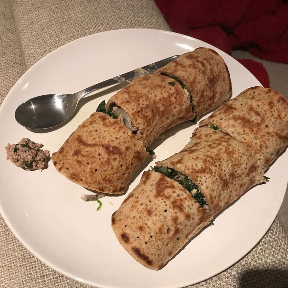 Lamb and spinach oatcakes