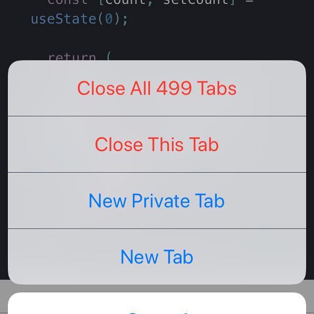 I think I have too many tabs open