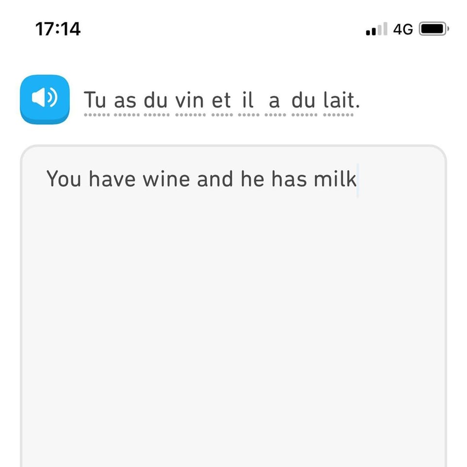 #Duolingo makes me laugh