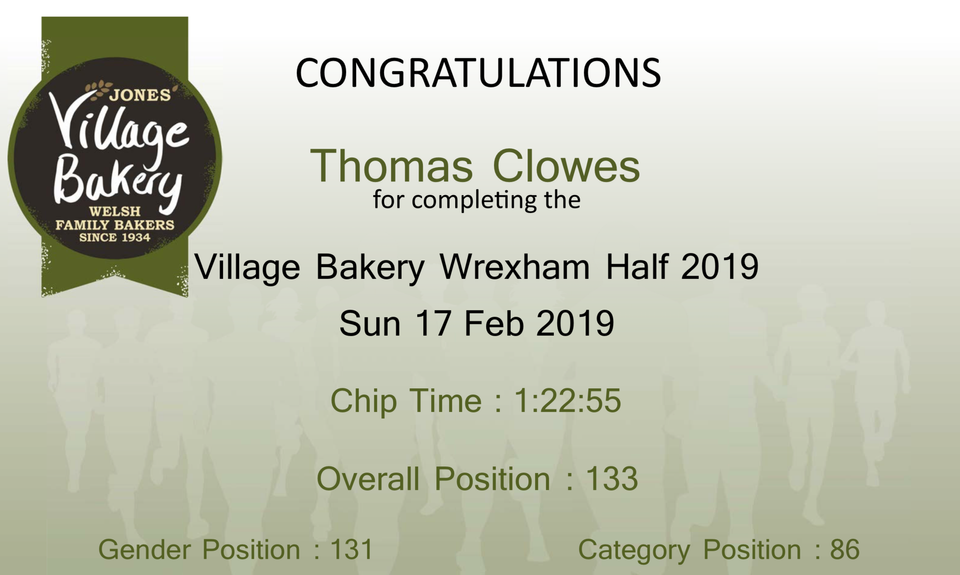 Race Report: Village Bakery Wrexham Half 2019