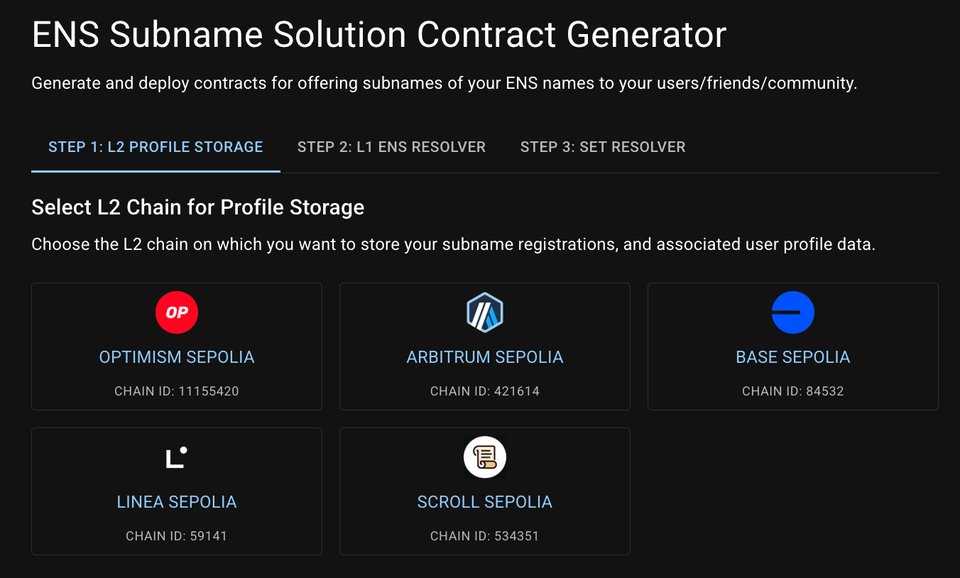 ENS Subname Contract Generator and Deployer